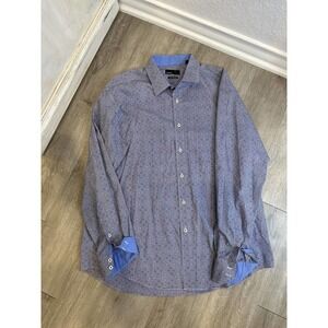 Quieti 100% Fine Cotton Men’s XXL Blue Long‎ Sleeve Button Up